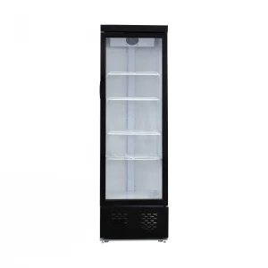 Milk Shop Display Cooler Refrigerated Showcase Commercial Upright Glass Door Freezer