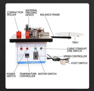 Mini curved line edge bander Woodworking automatic belt breaking edge banding machine