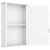 Mirrored Bathroom Cabinet, Wall Mount Storage Cabinet with Single Door, Bathroom Medicine Cabinet, White