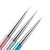 Import Miyaup new style 3 colors 5/7/9mm metal handle drawing brush pen write tool painting pen beauty nail brushes set from China