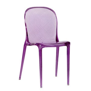 modern european style plastic purple color dining chair for restaurant, dining furniture on sale