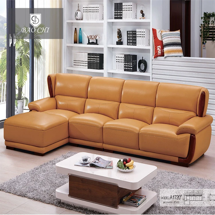 Modern Leather Sectional Sofa Set Living Room Furniture