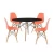 Import Modern MDF Beech Wooden Legs Plastic Dining Table And 4 Chair Set for Restaurant Hotel Office Using from China