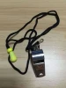 Mudder Stainless Steel Coach Whistle Referee Whistle with Lanyard for outdoor activities