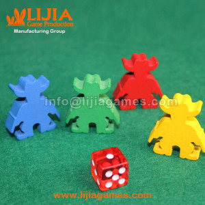 Multi color wooden meeple for board game card game wooden token