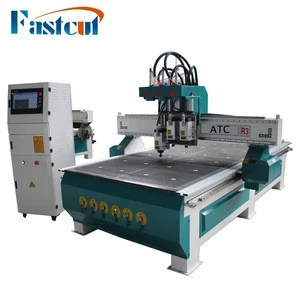 Multi heads Pneumatic ATC cnc router/1325 ATC CNC Router 3D Wood Carving Machine/Three spindles atc cnc router for cabinet