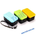 Multi Holes Portable Plastic Fishing Live Baits Box Fishing Tackle Case
