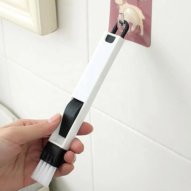 Multi-purpose kitchen and bathroom door and window groove cleaning brush with dustpan gap brush computer keyboard brush