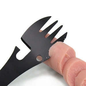 multi tool can opener flatware Portable bottle cutlery multitool camp utensil fork stainless steel Picnic Tableware spoon