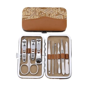 Nail Clippers Nail Scissors Grooming Kit 10Pcs Beauty Manicure Pedicure Set