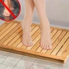 Natural Bamboo Floor and Shower Mat