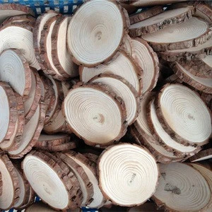 Natural Rustic Round Wood Pine Tree Slices For Wedding Crafts