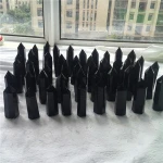 Natural semi-precious stone black obsidian crystal wand crafts