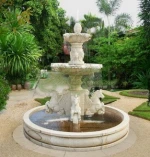 natural stone garden fountain outdoor