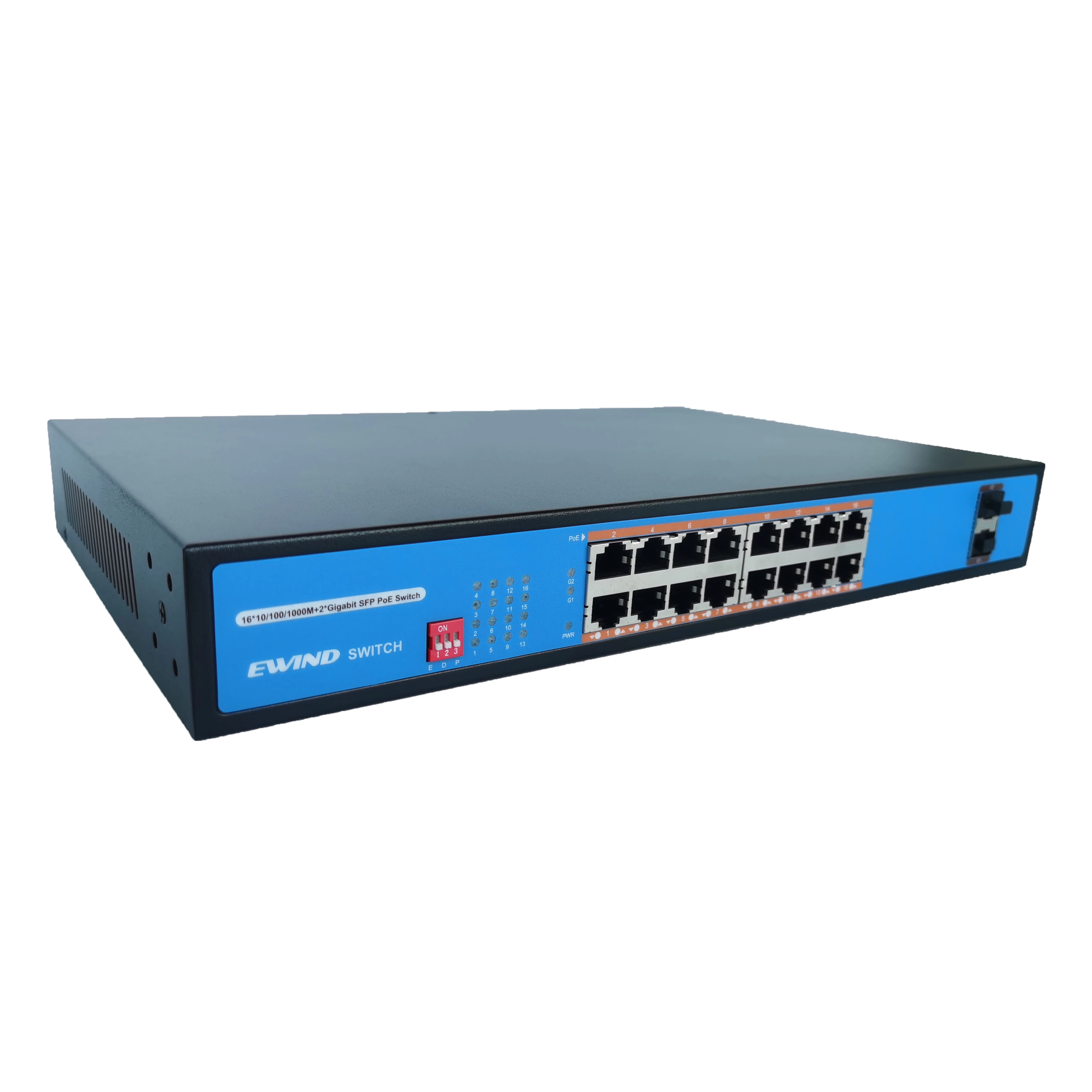 Network Equipment Switch POE 24V 16 Port Gigabit Switch For CCTV Accessories