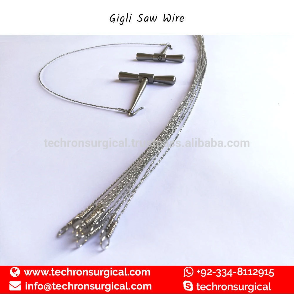 Neurosurgery Olivecrona Gigli Saw Twisted Stainless Steel Wire 60cm for Bone Cutting
