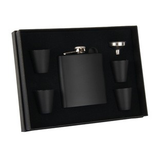 New 8oz jagermeister stainless steel gift set hip flask
