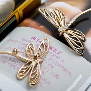 New alloy jewelry high-end fashion pin Korean version scarf buckle drill Dragonfly Brooch