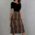 New American Women&#x27;s Pleated Skirt Source Leopard Print Three-layer Skirt Women Long Women Skirts