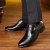 Import new black non-slip business leather shoes men from China
