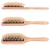 Import New custom logo hair brush health care natural wood moustache beard comb from China