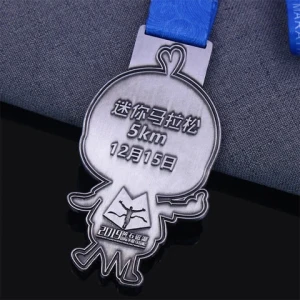 New Custom Production Cheap Mini Marathon K5 Fun Metal Medal Reward Youth Running Champion Medal