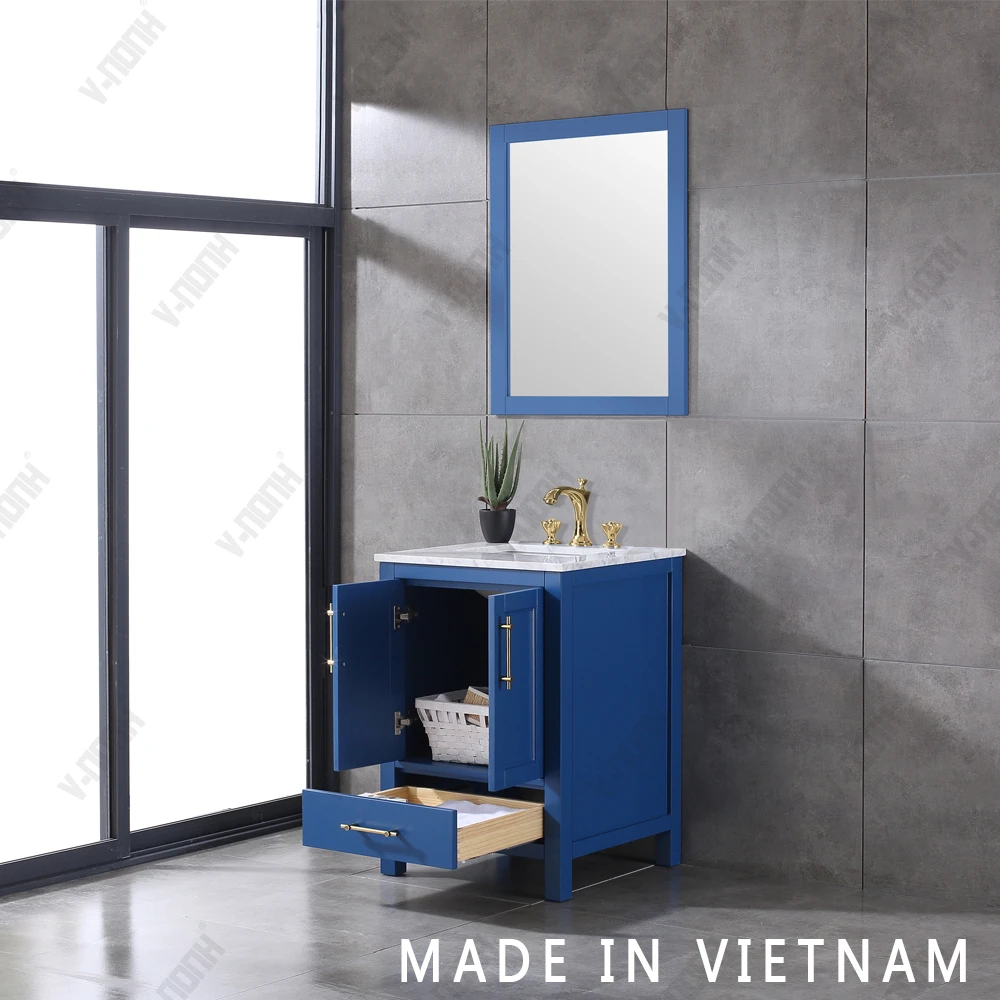 New design customized floor mounted furniture bathroom cabinet