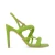 Import New design grass-green faux leather lady heels ankle strap women sandals shoes high heels from China