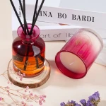 New Design Natural Essential Oil Home Aroma Rattan Sticks Glass Bottle Reed Diffuser