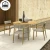 Import New Design  White Base Walnut Top Round Dining Table Stainless steel for Dining room Outdoor Garden from China