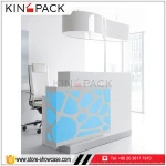 New design wooden reception counter design and modern reception desk