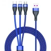 new double-sided pluggable 3a fast charging data transmission 3 in 1 oem wholesale stock phone accessories usb cable