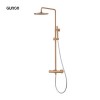 New dream bath curved  angle brushed gold mixer shower faucet with hand shower