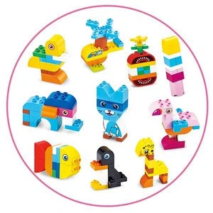 New Gifts Educational Learning 4 In 1 Animal Kids Play Plastic DIY Toys Building Block
