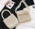 Import New Hand Woven Pearl Evening Bag Women Luxury Small Beaded Flap Box Pearl Clutch from China