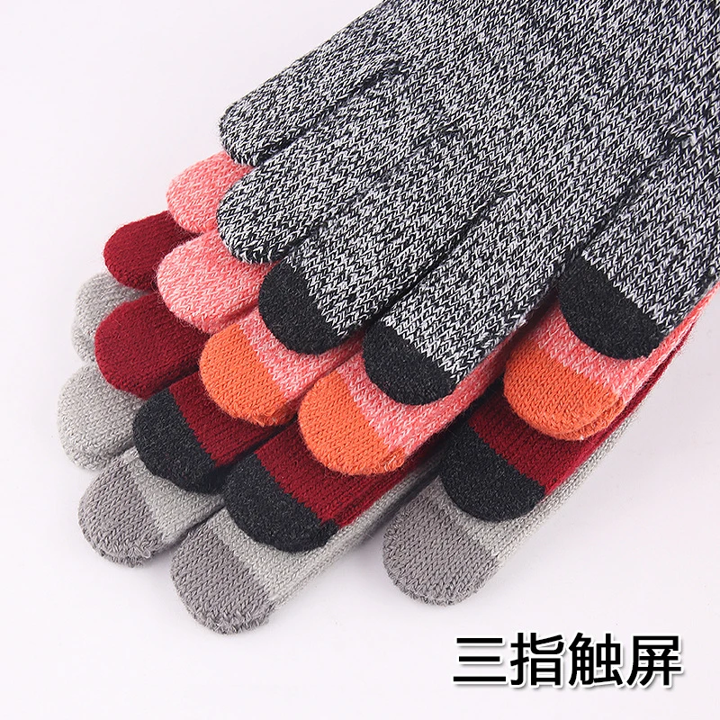 New Men women winter touch screen gloves male female five-finger gloves