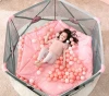New Pink Kids Play Yard Oxford Fabric Portable Foldinge Safety Baby Playpen