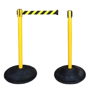 New Products Traffic Base Belt Barrier Retractable Barrier Tape Plastic Crowd Control Barrier