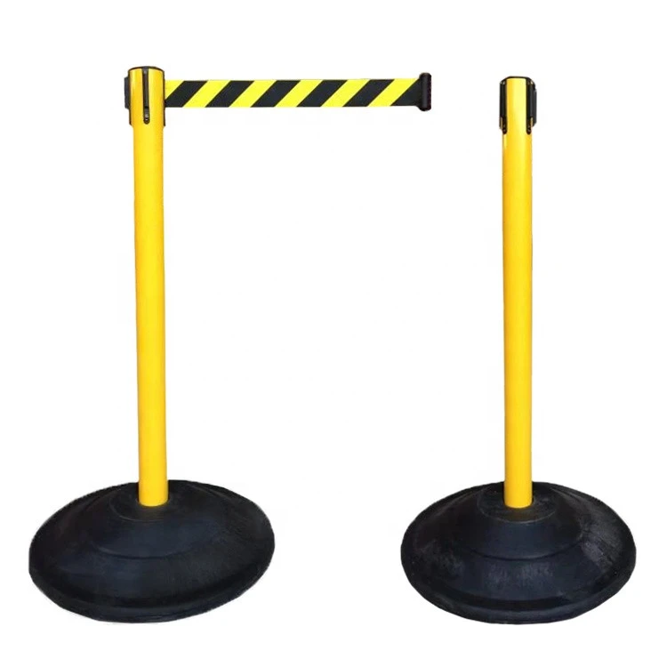 New Products Traffic Base Belt Barrier Retractable Barrier Tape Plastic Crowd Control Barrier