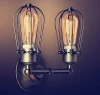 New RH Type Double Cages Wall Lamp Edison Light Bulb Fixture Cage Vintage Lamp
