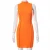 Import New Solid Sleeveless Mock Neck Short Dress Elegant Office Lady Side Out Tight Fitted Dress Formal Charming Clothing -SM from China