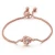 Import New style stainless steel bracelet with pulling zircon  Womens 18K Gold Plated Rose Bracelet from China