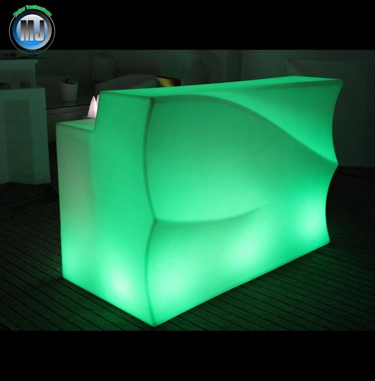 Nightclub Bar Furniture RGB 16 Color Changing Stand up LED Bar Table with Battery Operated