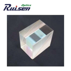 Non-polarizing cube beamsplitter glass optical prism