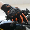 Non-slip Breathable Touch Screen Orange Racing Motorcycle Glove