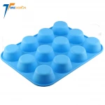 Nonstick BPA Free 12 Cavity Food Grade Egg Muffin bakeware silicone cupcake baking pan set