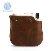 ODM camera messenger bag for fujifilm instax mini 25 camera plain color with photo accessory pocket brown color