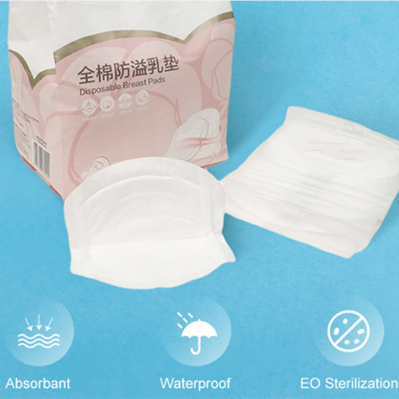 OEM absorbency high quality cotton nonwoven breathable breast pads