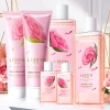 OEM Private Label moisturizing Body Care Bath Spa Kit Gift Body wash Rose Extract lasting perfume Shampoo shower gel lotion Set
