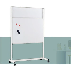 Office equipment white frame sliding magnetic whiteboard easel